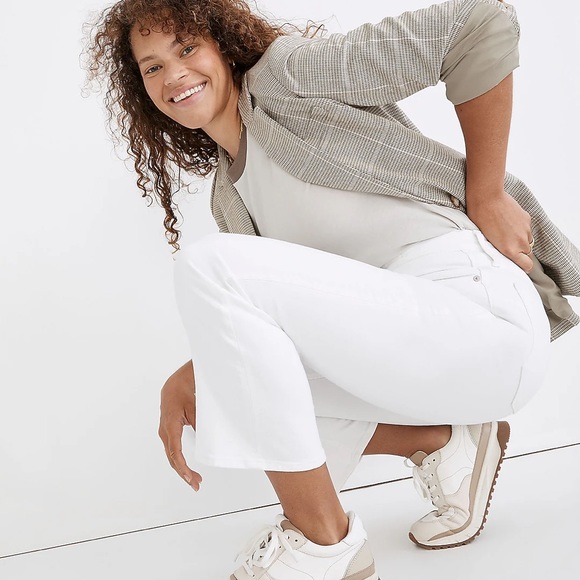 MADEWELL Cali Demi Bootcut jeans in Pure White Size 25 - Picture 1 of 15